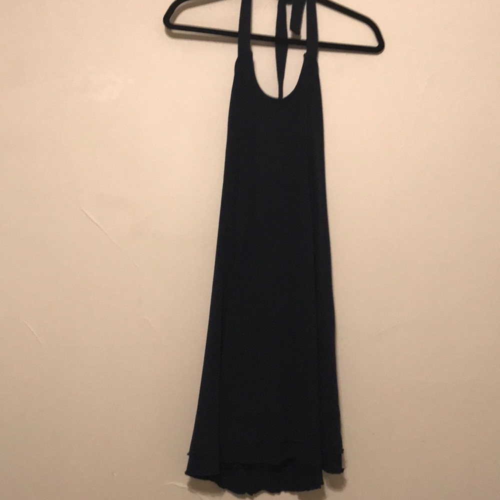 Navy size medium Becca open back with tie dress